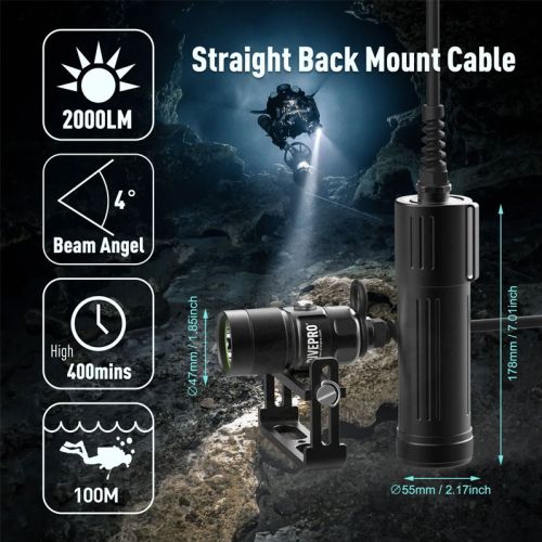 Divepro CL2000B Light 2000 lumens ()